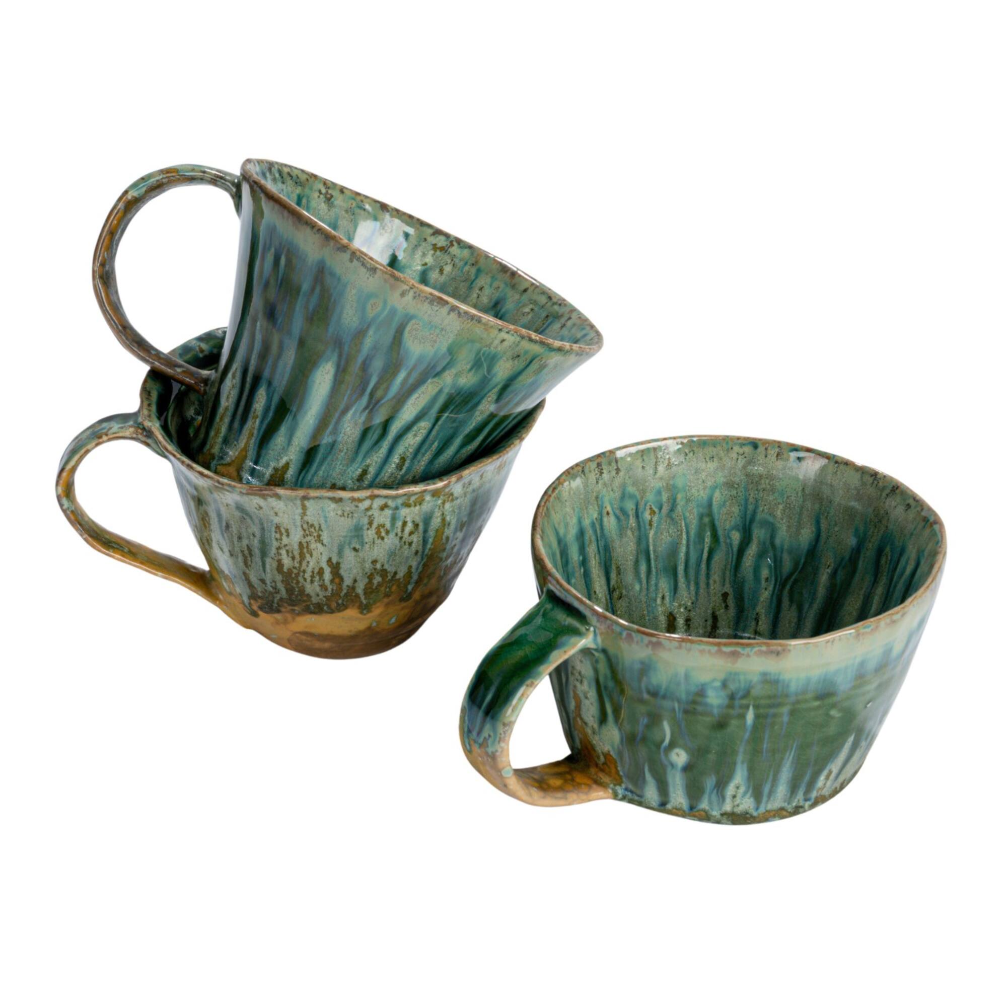 Hello Honey® 10oz. Marine & Rust Stoneware Mug, 3ct.